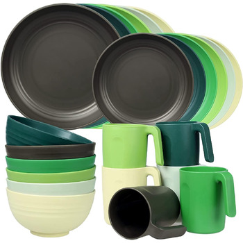 Набор пластиковой посуды 24 предмета Greentainer