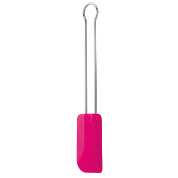 Лопатка-скребок силиконовая 26 см, розовая Rosle