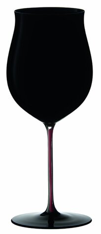 Фужер Burgundy Grand Cru 1050 мл, черный хрусталь с красной ножкой, ручная работа, Black Series, Riedel