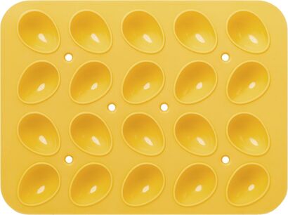 Форма для выпечки в виде пасхальных яиц, 24,5 x 17,5 x 4,5 см, желтая, RBV Birkmann