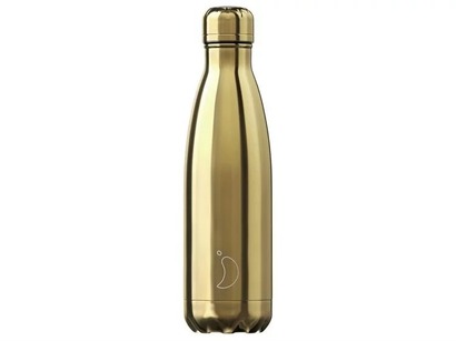 Вакуумная бутылка для воды 0,5 л, золотистая Chrome Gold CHILLY'S