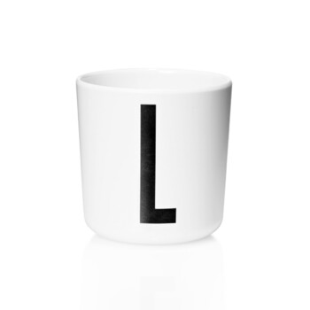 Чашка L 7,5x7 см черно-белая Melamin Becher Design Letters