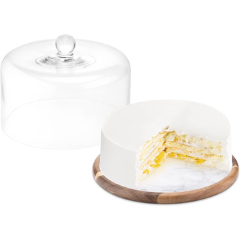 Тарелка для торта со стеклянной крышкой 28 см Navaris