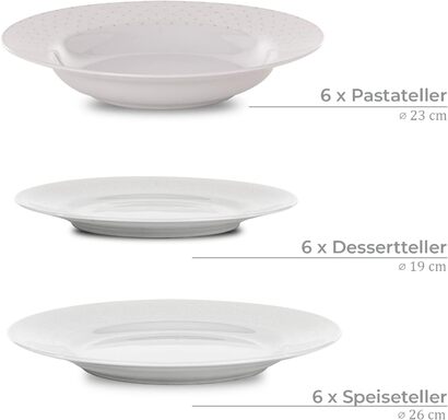 Набор столовой посуды на 6 человек 18 предметов Amelia Carmen Konsimo