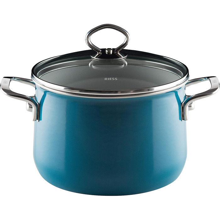 Набор кухонной посуды 5 предметов, эмалированный, синий Novelle Aquamarine 0546-010 Riess