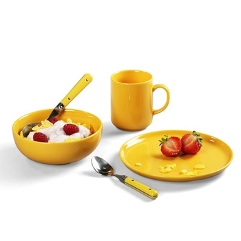 Набор посуды для завтрака 3 предмета, желтый Happymix Friesland