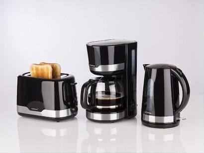 Кофеварка на 12 чашек, 1.5 л 1000 Вт, черная 10232 Korona 