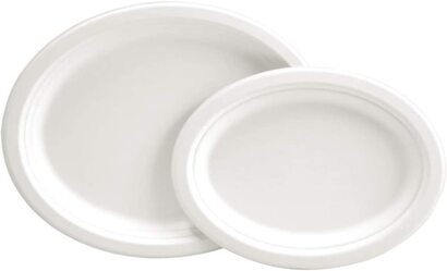 Набор ‎Hygienical Betriebsbedarf из 500 одноразовых пластиковых тарелок, 26,5 x 20 см