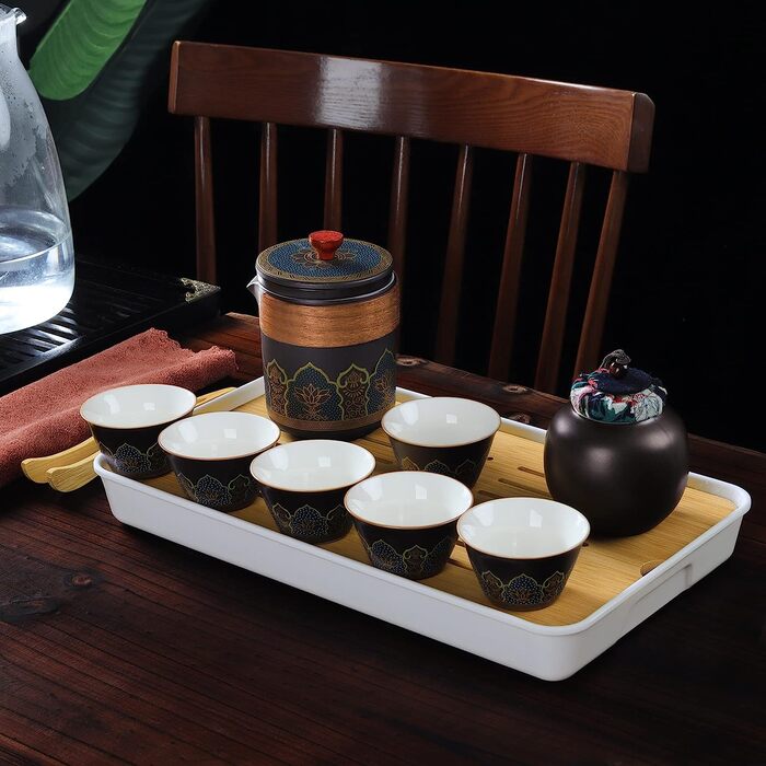 Чайный сервиз в китайском стиле на 6 человек 10 предметов Kung Fu Fanquare