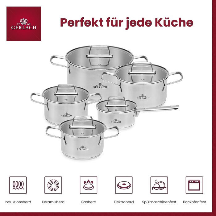 Набор кухонной посуды 10 предметов Ambiente Gerlach