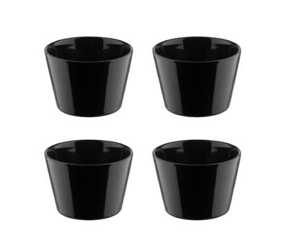 Чашка для кофе 250 мл черная, 4 предмета Tonale Alessi