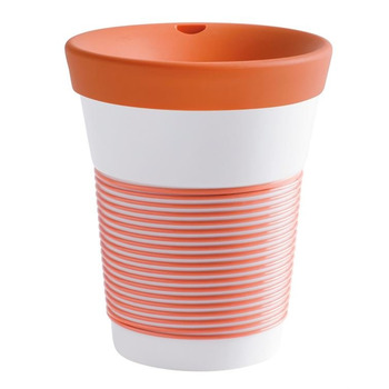 Чашка 0,35 л, с крышкой коралловый закат Сupit To Go Mugs Magic Grip Kahla
