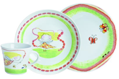 Набор детской посуды 3 предмета Kiddie Tableware Flower Fairy Kahla