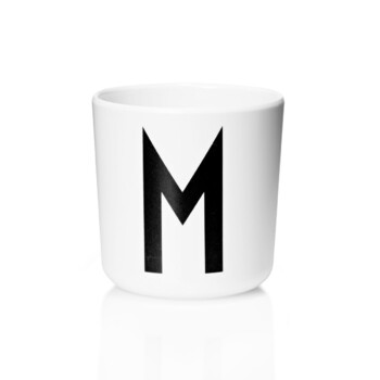 Чашка M 7,5x7 см черно-белая Melamin Becher Design Letters