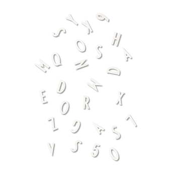 Буквы 1,9 см белые Buchstaben-Set Design Letters
