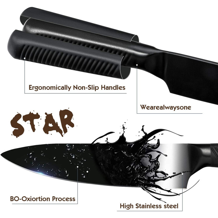 Набор HOBO 5 ножей из нержавеющей стали, с подставкой