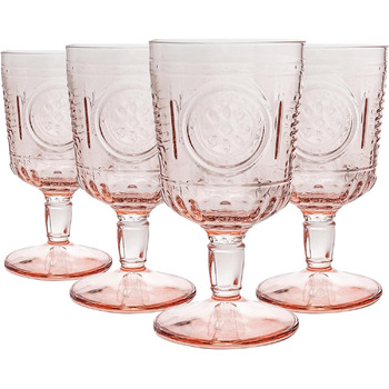 Набор розовых бокалов 320 мл, 8 предметов Bormioli Rocco