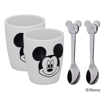 Набор детской посуды из 2 кружек и 2 ложек Mickey Mouse WMF