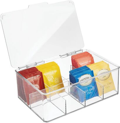 Коробка для чайных пакетиков с 8 отделениями с крышкой mDesign