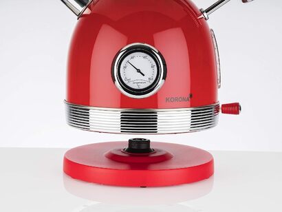 Электрический ретро чайник со свистком 1.8 л 2200 Вт, красный ‎20667 ‎Korona