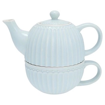 Заварочный чайник с чашкой 15 см, светло-голубой Alice GreenGate