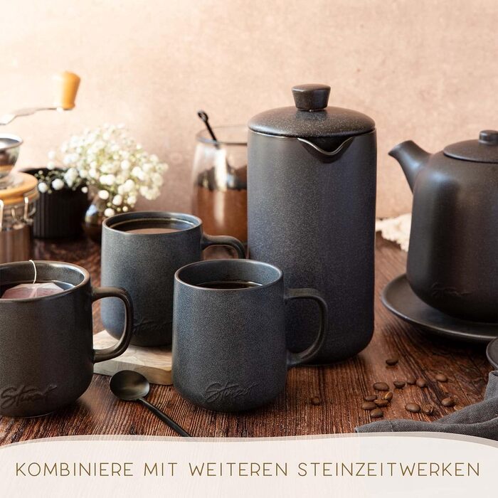 Кофеварка 1 л, чёрная Steinzeit