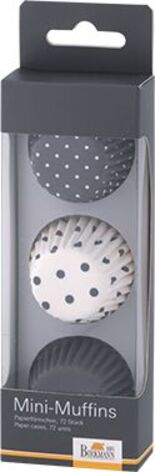 Набор форм для выпечки мини-маффинов, 72 шт, 4,5 см, серый/белый, Colour Splash RBV Birkmann