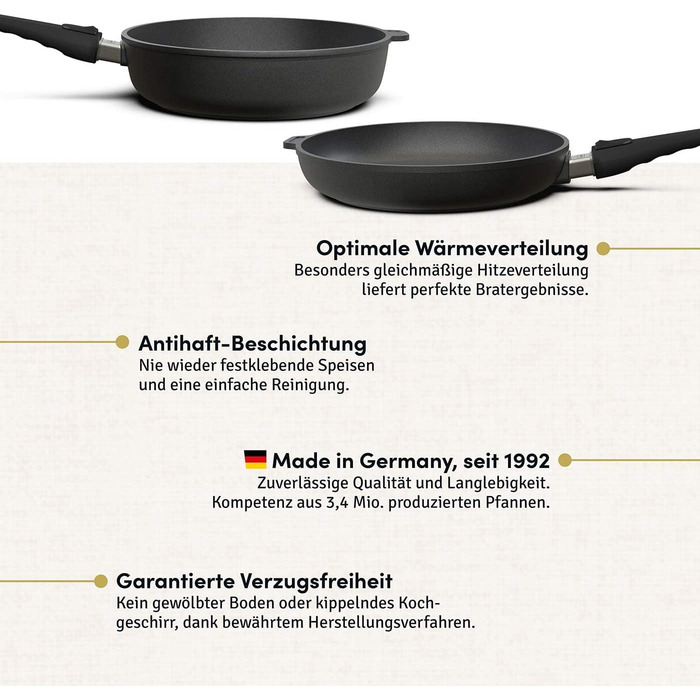 Набор сковородок с крышками 4 предмета, индукционный Hoffmann