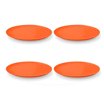 Набор тарелок 25 см, 4 предмета, оранжевый Happymix Friesland
