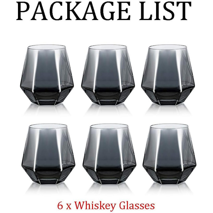 Набор бокалов для виски с бриллиантами, 6 предметов 300 мл Libbey