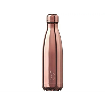 Вакуумная бутылка для воды 0,5 л, цвета розового золота Chrome Rose Gold CHILLY'S