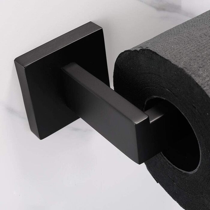 Самоклеящийся держатель рулона туалетной бумаги, черный Celbon