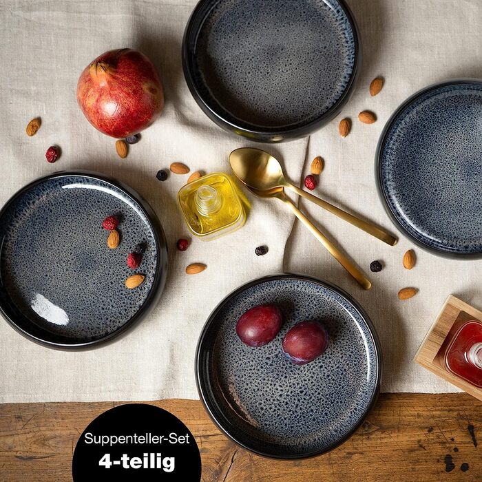 Набор суповых тарелок из керамогранита  19 см, 4 предмета Moritz & Moritz Solid