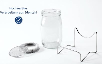Набор стеклянных банок для выращивания 1 л, 2 предмета Hanseküche