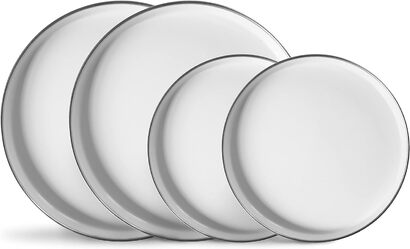 Набор эмалированных крышек плиты 4 предмета, белый KRÜGER