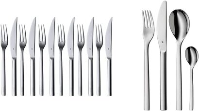 Набор столовх приборов для стейка WMF Nuova из 12 предметов на 6 человек, вилка для стейка, нож для стейка и набор столовх приборов Nuova для 1 человека, 4 предмета, моноблочнй нож