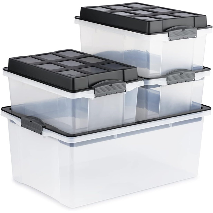 Набор контейнеров с крышкой 3 предмета 13 л,  40,5 x 28,3 x 28,9 см,  темно-серый Jive Dome