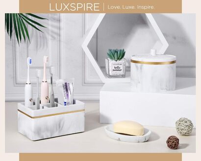 Органайзер для ванной 5 отделений, белый Luxspire