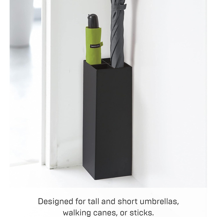 Подставка для зонтов 11 х 11 х 30 см, черная YAMAZAKI