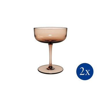 Набор из 2 бокалов для шампанского/десерта 0,1 л Clay Like Glass Villeroy & Boch