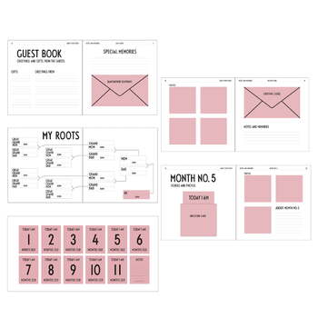 Блокнот 2,5x25x25 см розовый Baby's First Book Design Letters
