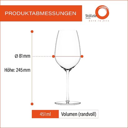 Набор бокалов для вина 6 шт. 450 мл, Fino Stölzle Lausitz
