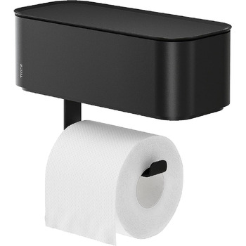 Держатель для туалетной бумаги с ящиком для хранения, черный Tiger