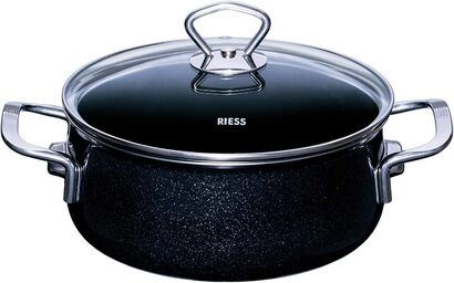 Набор кухонной посуды 4 предмета, эмалированный, черный Riess 0519-009