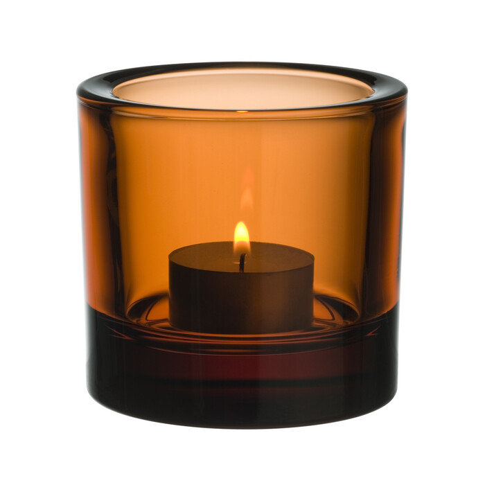 Подсвечник для чайной свечи 6,9х6 см оранжевый Kivi Iittala