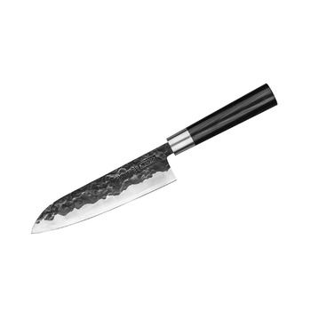 Нож Сантоку кухонный 18,2 см, черный Blacksmith Samura