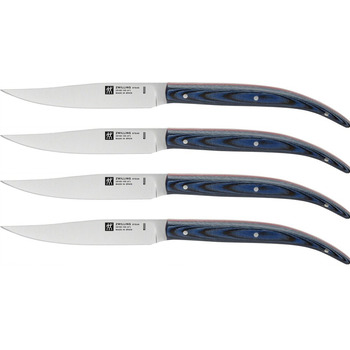 Набор ножей для стейка 4 предмета голубая микарта Steak Knife Zwilling