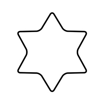 Формочка для печенья металлическая шестиконечная звезда 8 см Kaiser