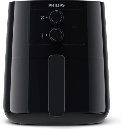 Фритюрница Philips Essential - 4,1-литровая сковорода, фритюрница без масла, Интеллектуальное зондирование, Бстрй воздух, приложение NUTRIU с рецептами (HD9200/90),9 х 11 х 15 см, чернй