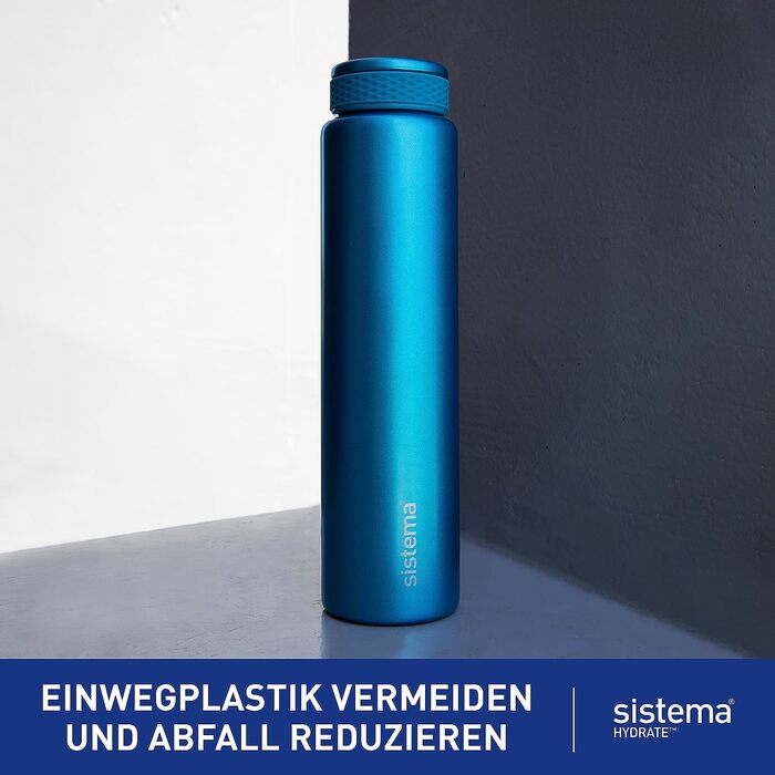 Металлическая бутылка для воды с двойными стенками 600 мл Sistema